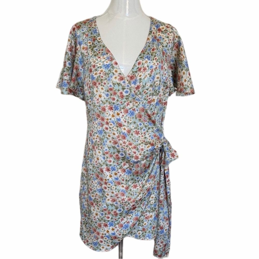 Lilyful Floral Wrap Dress Size S